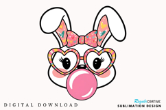 Easter Bunny Coquette Bow PNG, Happy Easter PNG Product Image 1