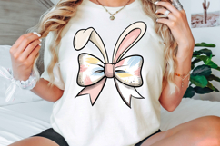 Easter Bunny Coquette Bow PNG, Easter Bunny Coquette PNG Product Image 2