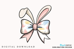 Easter Bunny Coquette Bow PNG, Easter Bunny Coquette PNG Product Image 1