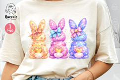 Coquette Easter Rabbit Pastel Watercolor Strokes Png Product Image 1