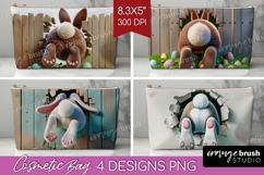 Easter Bunny Cosmetic Bag - Bunny Butt Makeup Bag PNG Product Image 1