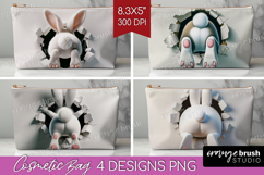 Easter Bunny Cosmetic Bag - Bunny Butt Makeup Bag PNG Product Image 1