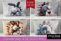 Easter Bunny Cosmetic Bag - Bunny Butt Makeup Bag PNG Product Image 1