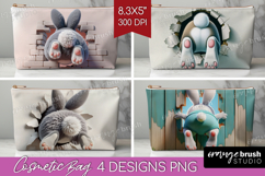 Easter Bunny Cosmetic Bag - Bunny Butt Makeup Bag PNG Product Image 1
