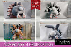 Easter Bunny Cosmetic Bag - Bunny Butt Makeup Bag PNG Product Image 1