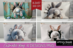 Easter Bunny Cosmetic Bag - Bunny Butt Makeup Bag PNG Product Image 1