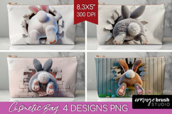 Easter Bunny Cosmetic Bag - Bunny Butt Makeup Bag PNG Product Image 1