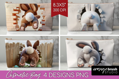 Easter Bunny Cosmetic Bag - Bunny Butt Makeup Bag PNG Product Image 1