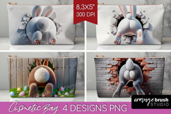 Easter Bunny Cosmetic Bag - Bunny Butt Makeup Bag PNG Product Image 1