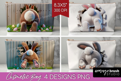 Easter Bunny Cosmetic Bag - Bunny Butt Makeup Bag PNG Product Image 1