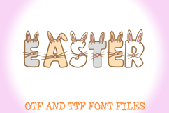 Easter Bunny Ears Font Cute Hand-Drawn Spring Typeface OTF Product Image 3