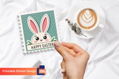 Easter Bunny Ears Sticker, Happy Easter Sticker Printable Product Image 1