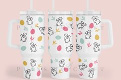easter bunny easter eggs 40oz quencher tumbler sublimation full wrap high resolution transparant background
