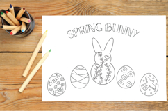 Easter Bunny &amp; Eggs Doodles | Decorated Heart, Flower, Dots Product Image 6