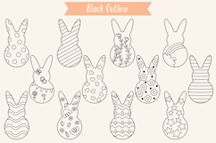 Easter Bunny &amp; Eggs Doodles | Decorated Heart, Flower, Dots Product Image 2