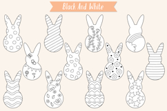 Easter Bunny &amp; Eggs Doodles | Decorated Heart, Flower, Dots Product Image 4