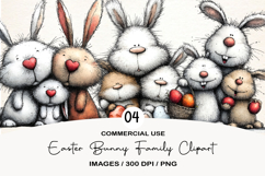 Easter Bunny Family Clipart Product Image 1