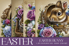 Easter Background, Easter Card, Easter Bunny Backgrounds, s1 Product Image 1