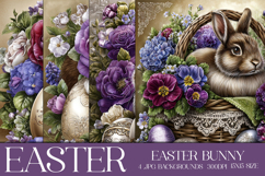 Easter Background, Easter Card, Easter Bunny Backgrounds, 10 Product Image 1