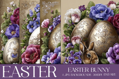 Easter Background, Easter Card, Easter Bunny Backgrounds, 17 Product Image 1