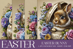 Easter Background, Easter Card, Easter Bunny Backgrounds, s2 Product Image 1