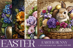 Easter Background, Easter Card, Easter Bunny Backgrounds, 20 Product Image 1
