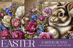 Easter Background, Easter Card, Easter Bunny Backgrounds, 24 Product Image 1