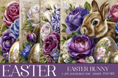 Easter Background, Easter Card, Easter Bunny Backgrounds, 25 Product Image 1