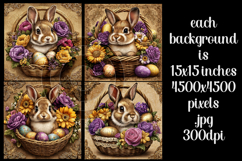 Easter Background, Easter Card, Easter Bunny Backgrounds, s3 Product Image 2