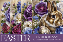 Easter Background, Easter Card, Easter Bunny Backgrounds, 30 Product Image 1