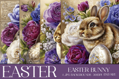 Easter Background, Easter Card, Easter Bunny Backgrounds, 35 Product Image 1