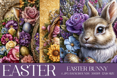 Easter Background, Easter Card, Easter Bunny Backgrounds, s4 Product Image 1