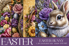 Easter Background, Easter Card, Easter Bunny Backgrounds, s4 Product Image 1