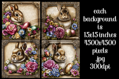 Easter Background, Easter Card, Easter Bunny Backgrounds, 40 Product Image 2