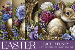 Easter Background, Easter Card, Easter Bunny Backgrounds, s6 Product Image 1