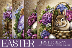 Easter Background, Easter Card, Easter Bunny Backgrounds, s7 Product Image 1