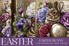 Easter Background, Easter Card, Easter Bunny Backgrounds, s9 Product Image 1