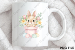 Easter Bunny Floral Bucket Png Product Image 3