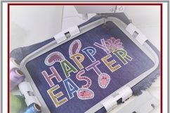 Easter bunny flower Happy Easter machine embroidery design Product Image 2