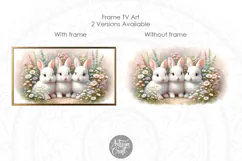 Easter bunny Frame TV art, wildflower painting, TV art Product Image 3