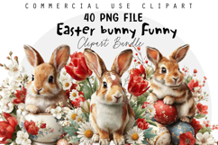 Easter bunny Funny, Easter Sublimation PNG Product Image 1
