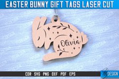 Easter Bunny Gift Tag Laser Cut Design|Easter Bunny Tags SVG Product Image 1