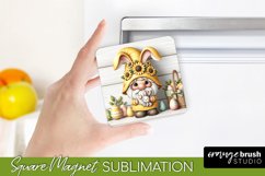 Easter Bunny Gnome Magnet - Sublimation Design for Fridge