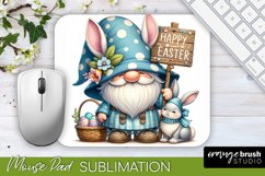 Easter Bunny Gnome Mouse Pad Sublimation - Easter Mousepad 