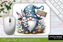 Easter Bunny Gnome Sublimation Design for Easter Mouse Pad