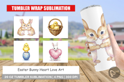 Easter Bunny Heart Love Tumbler Product Image 1