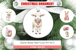Easter Bunny Heart Love Ornament Product Image 1