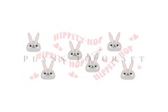 easter bunny hop coffee mug sublimation wrap glass mug wrap svg presized for 11oz and 15oz glass ready to cut and sublimation files