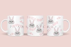 easter bunny hop coffee mug sublimation wrap glass mug wrap svg presized for 11oz and 15oz glass ready to cut and sublimation files