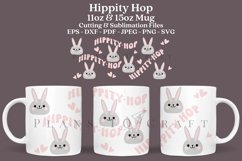 easter bunny hop coffee mug sublimation wrap glass mug wrap svg presized for 11oz and 15oz glass ready to cut and sublimation files